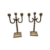 Old Dutch brass candelabras, 1920s