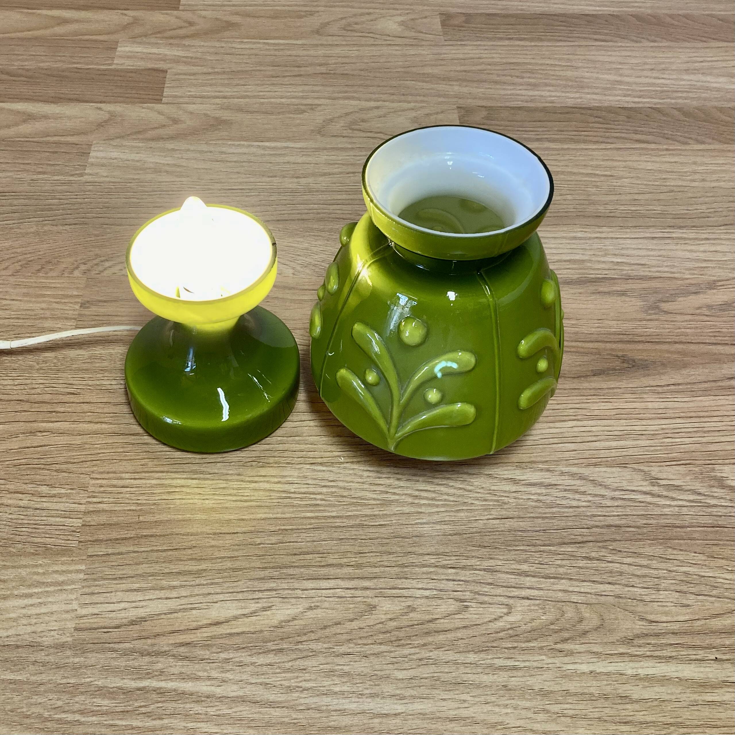 LARGE LAMP FULLY GLASS SCANDINAVIAN DESIGN 1950.