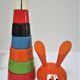three toys wood nice snail rabbit vintage design FMF Kouvalias