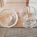 Bonbonnière en verre forme cintrée
