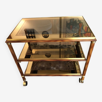 Golden glass television table