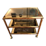 Golden glass television table