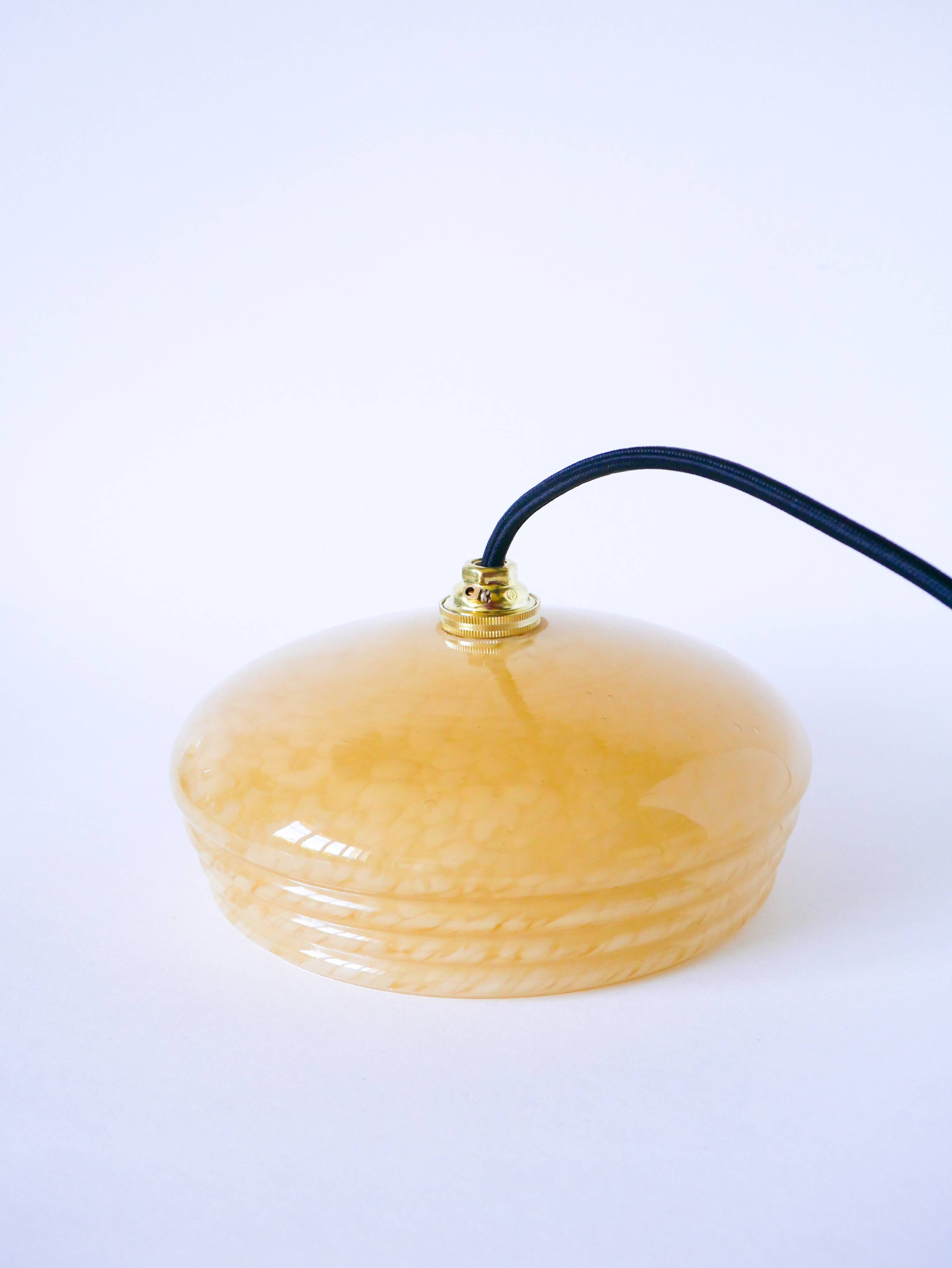 Clichy glass suspension, Pale Yellow, 1930 - 22.5 x 7.5 cm