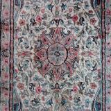 Handmade Pakistani wool and silk rug 124x77cm