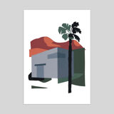 Palm tree - art print (A4) signed ACKEOGH