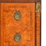 Louis XVI style commode in marquetry