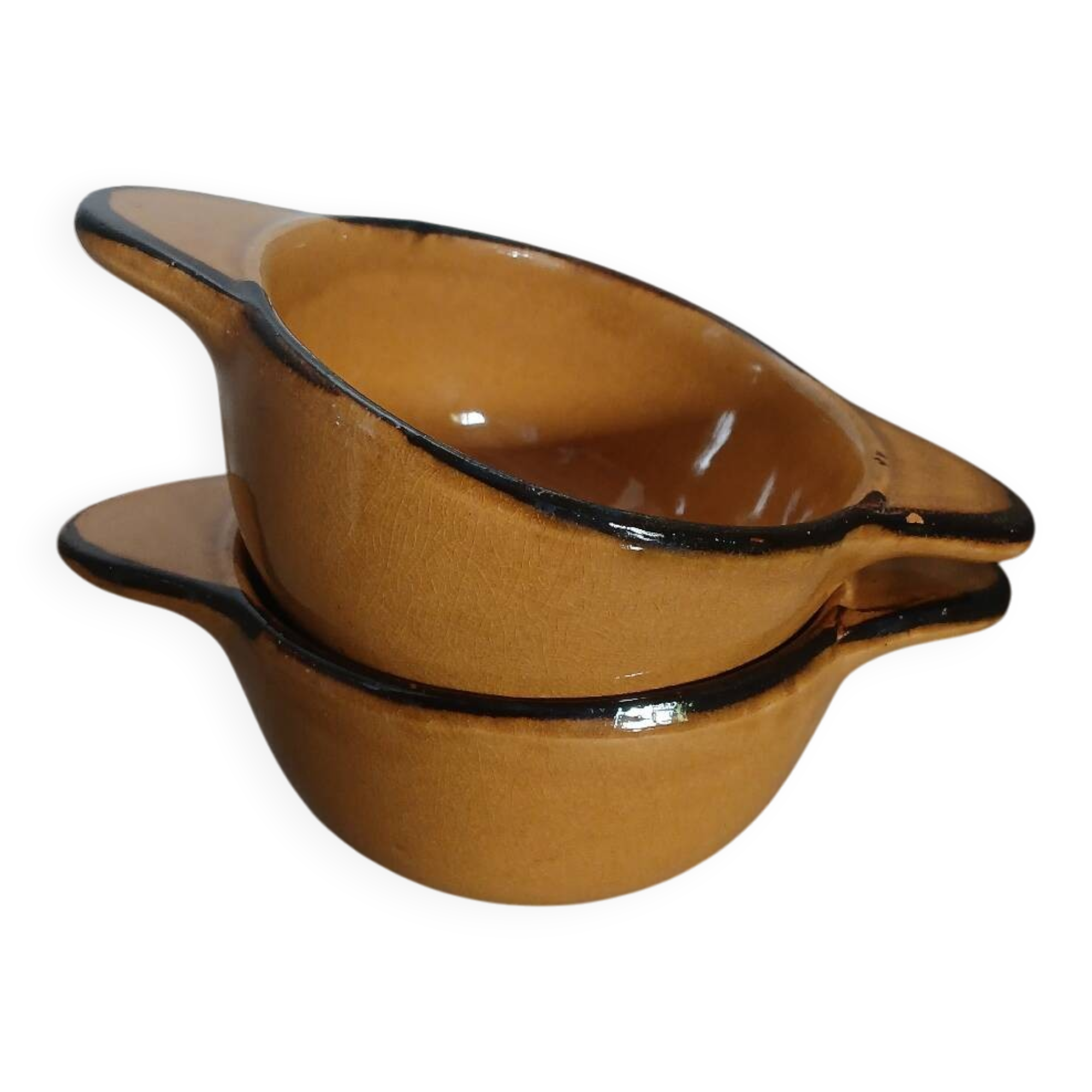 2 antique earthenware bowls