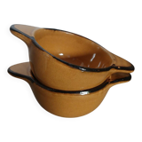 2 antique earthenware bowls