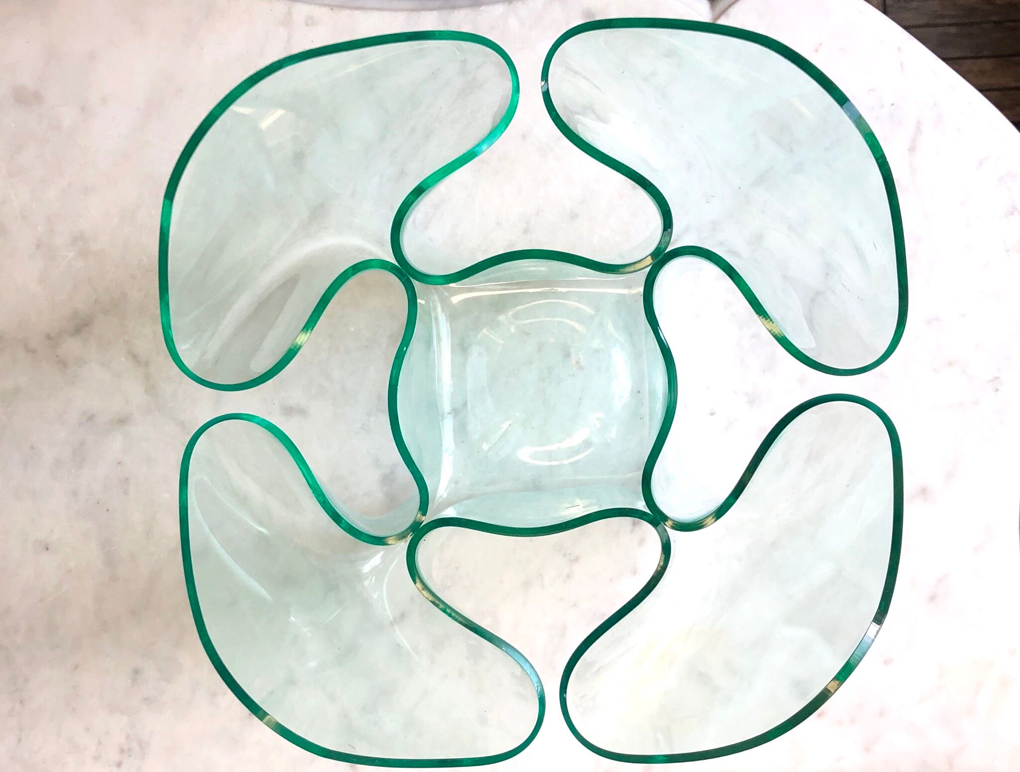 Italian handkerchief vase PMMA thermoformed edition iguzzini design Pietro Chiesa vintage 70