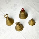 Collection de cloches en laiton 4 pièces