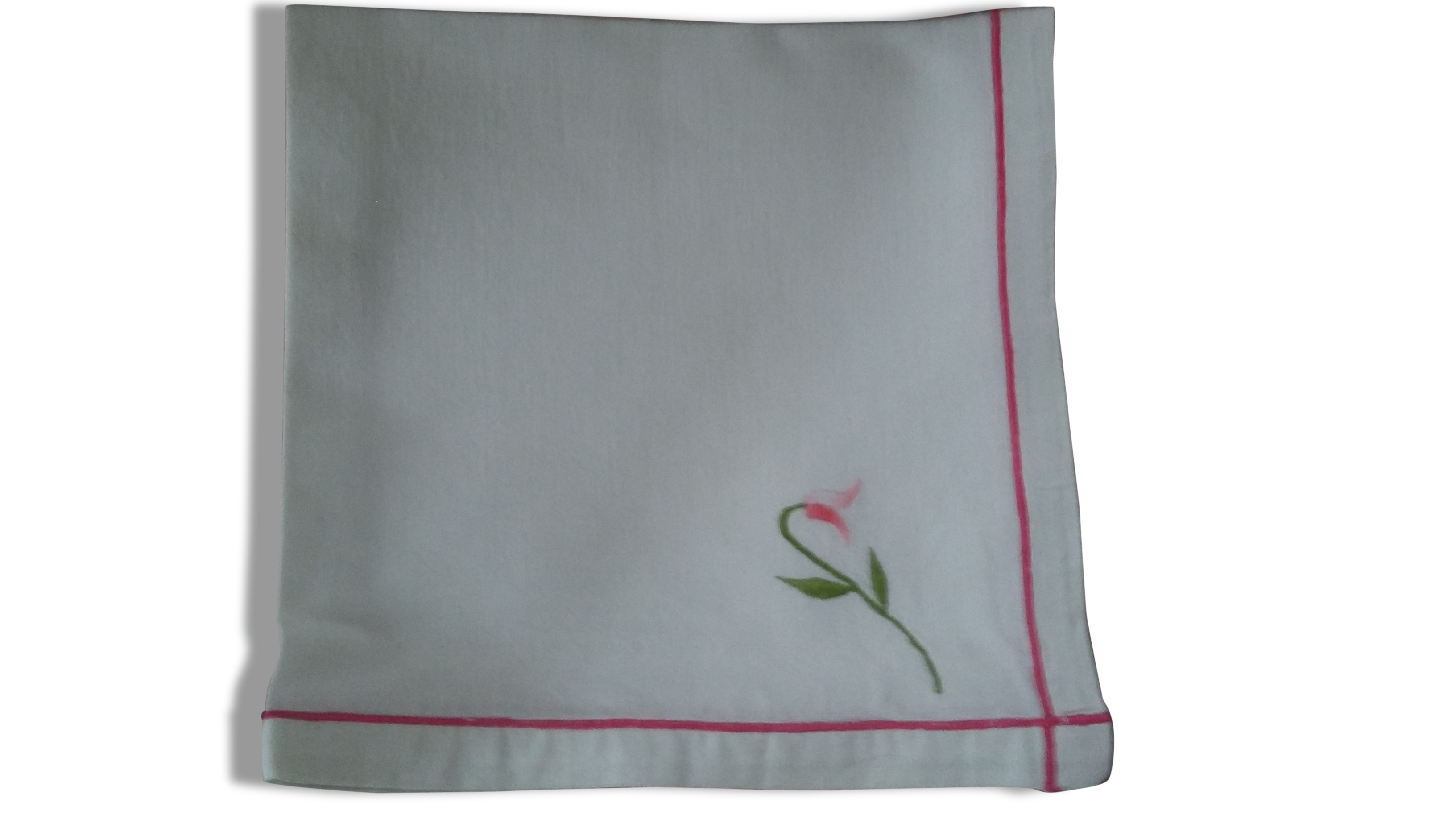 Grande nappe brodée tulipes