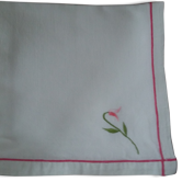 Grande nappe brodée tulipes