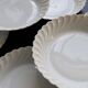 6 vintage white twisted porcelain soup plates from Limoges Haviland