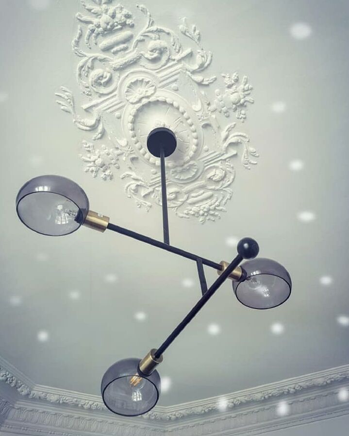 Black design chandelier