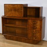 Meuble Vitré Rurka en Ronce de Noyer, Art Déco – 1940