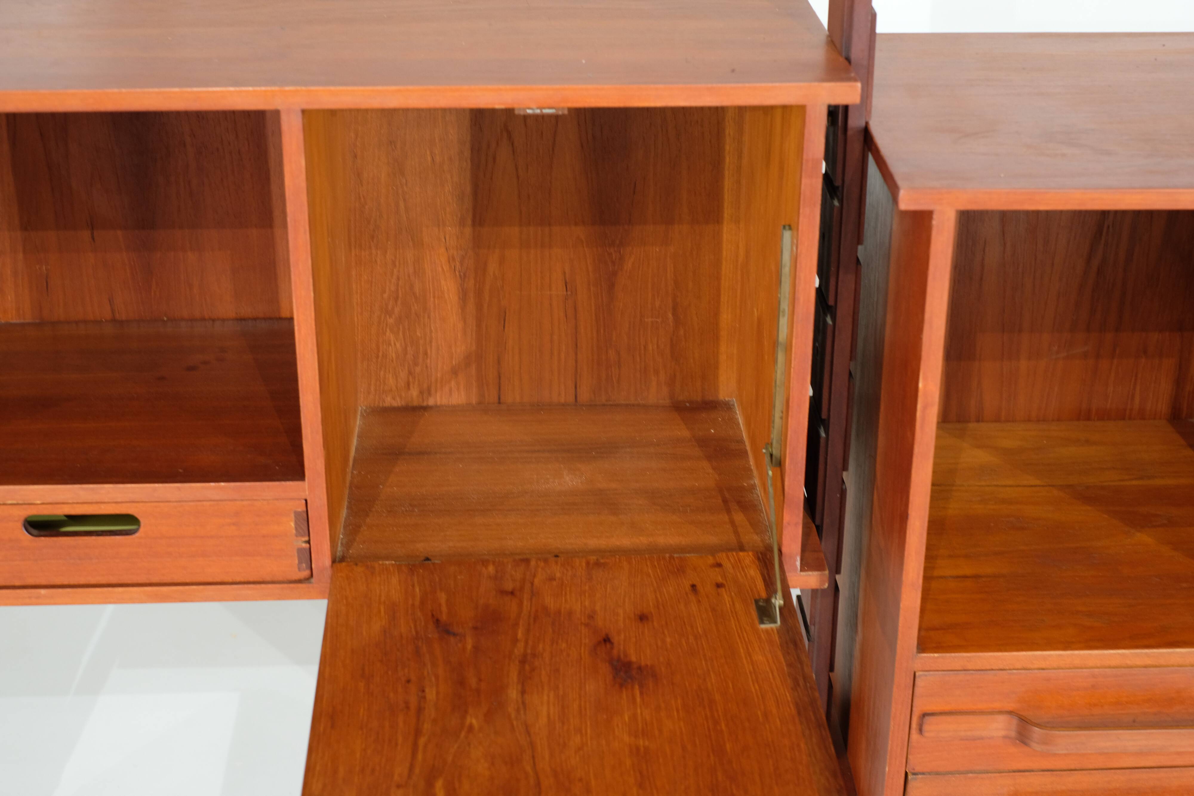 Italian teak wall unit - 1960s