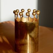 Pierre Forssell crown brass vase for Skultuna circa 1970