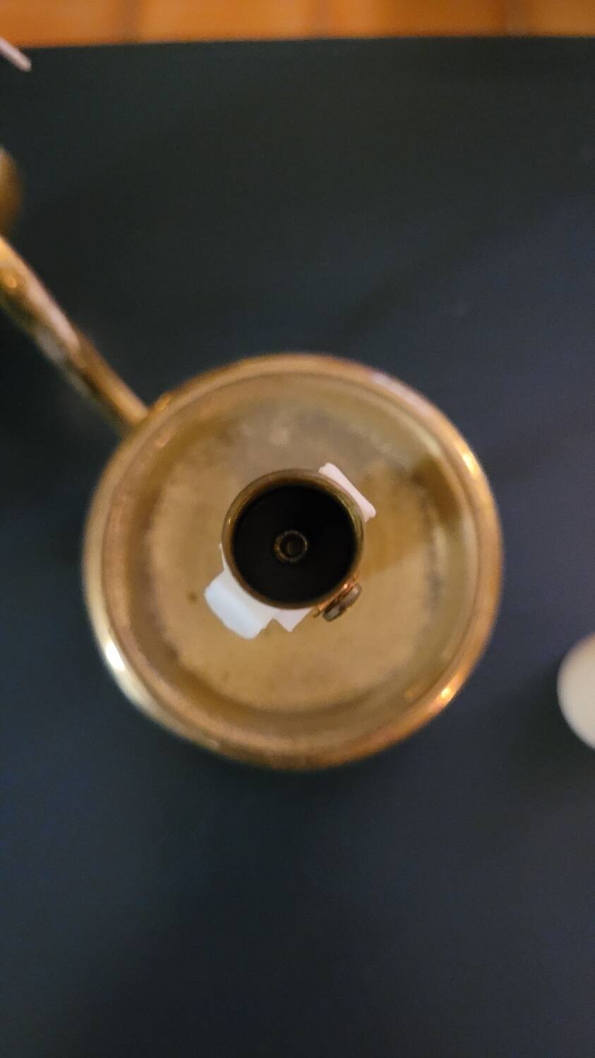 Pair of brass wall lights