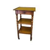 French Walnut Plant Table With Drawer, Mid 19th Century