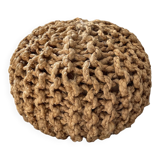 Pouf ball in braided rope