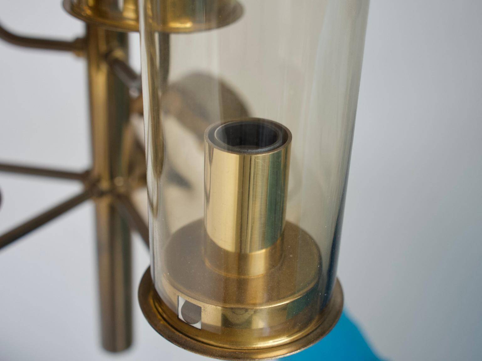 Brass wall light with five lights by Hans-Agne Jakobsson