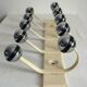 Wall coat rack 10 balls metal and vintage chrome