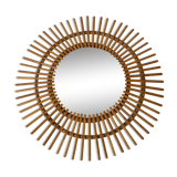 Vintage rattan sun mirror 48cm