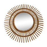 Vintage rattan sun mirror 48cm