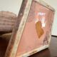 Art Deco ceramic vase in pink marble style
