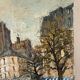 Saint Martin Canal in Paris, knife oil painting signed L Guerbier.