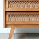Commode vintage avec rotin