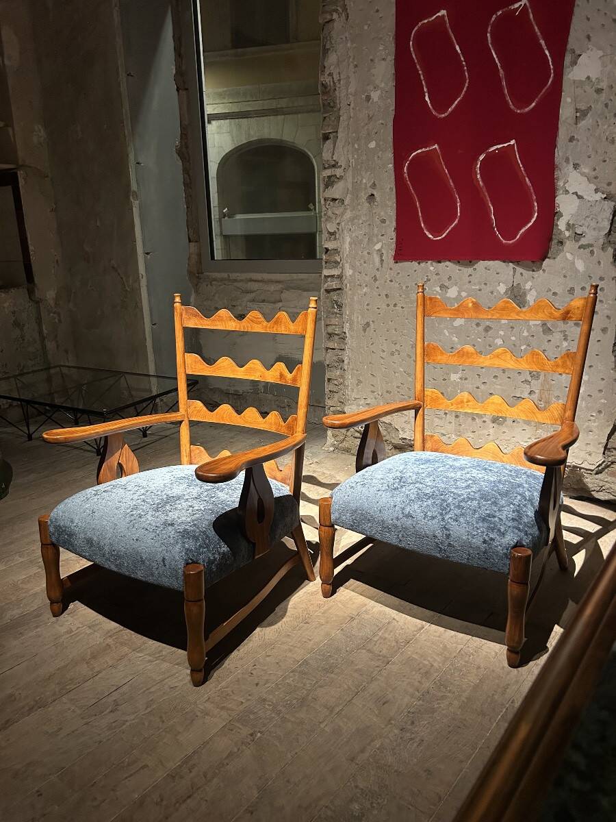 Paolo Buffa - Paire de fauteuils et table basse, 1950