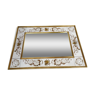 Gilded glass églomisé mirror