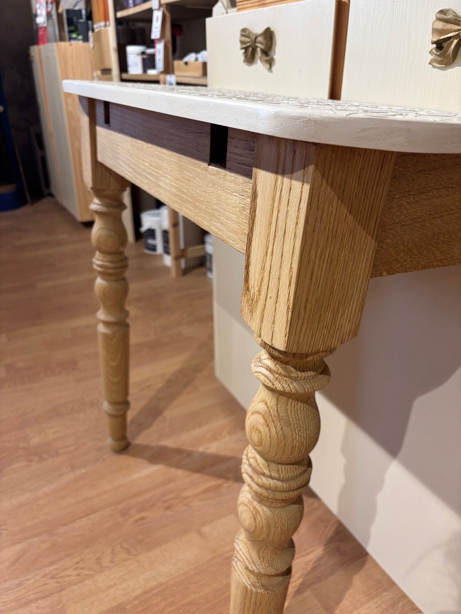 Console en chêne relookée
