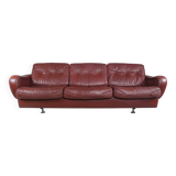 Brown Leather Sofa By Madsen & Schubell, Denmark 1970s