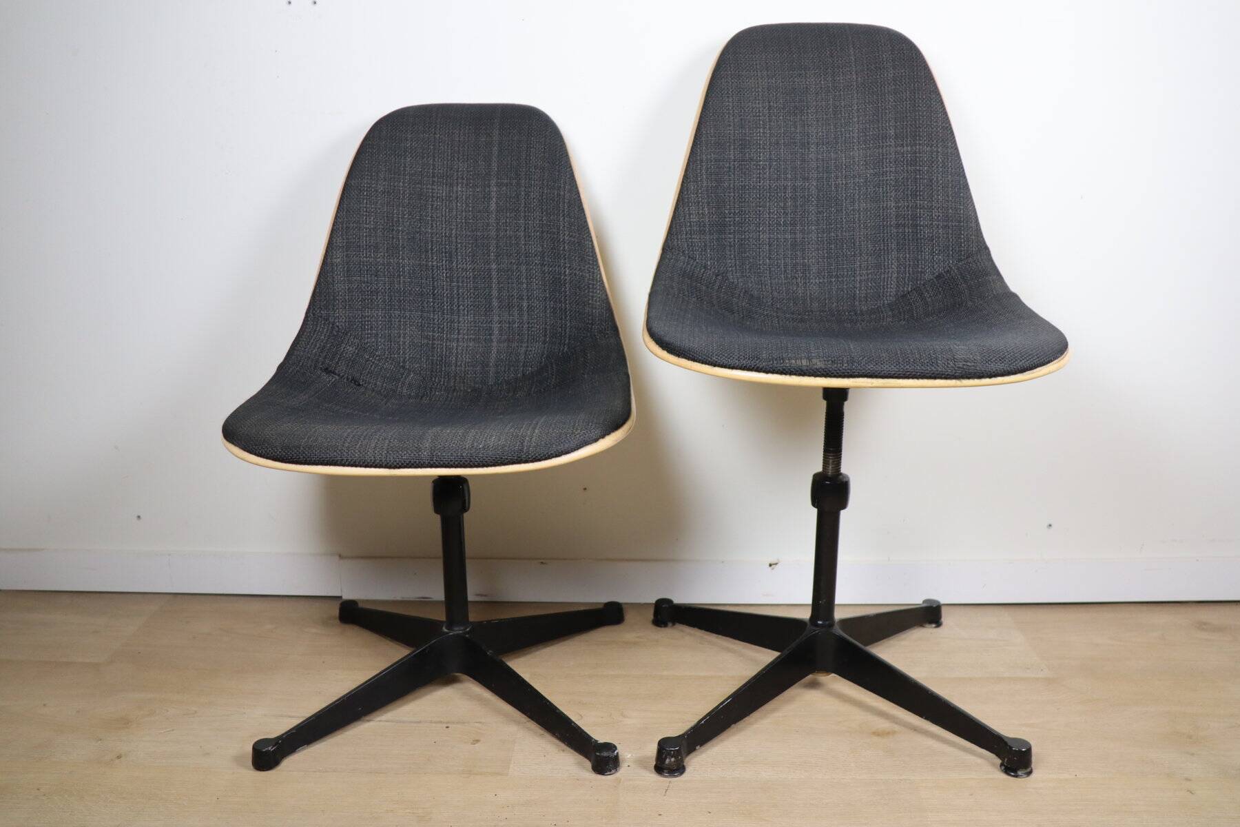 Chaise Eames Herman Miller - Fibre de verre pivotante réglable - 1960