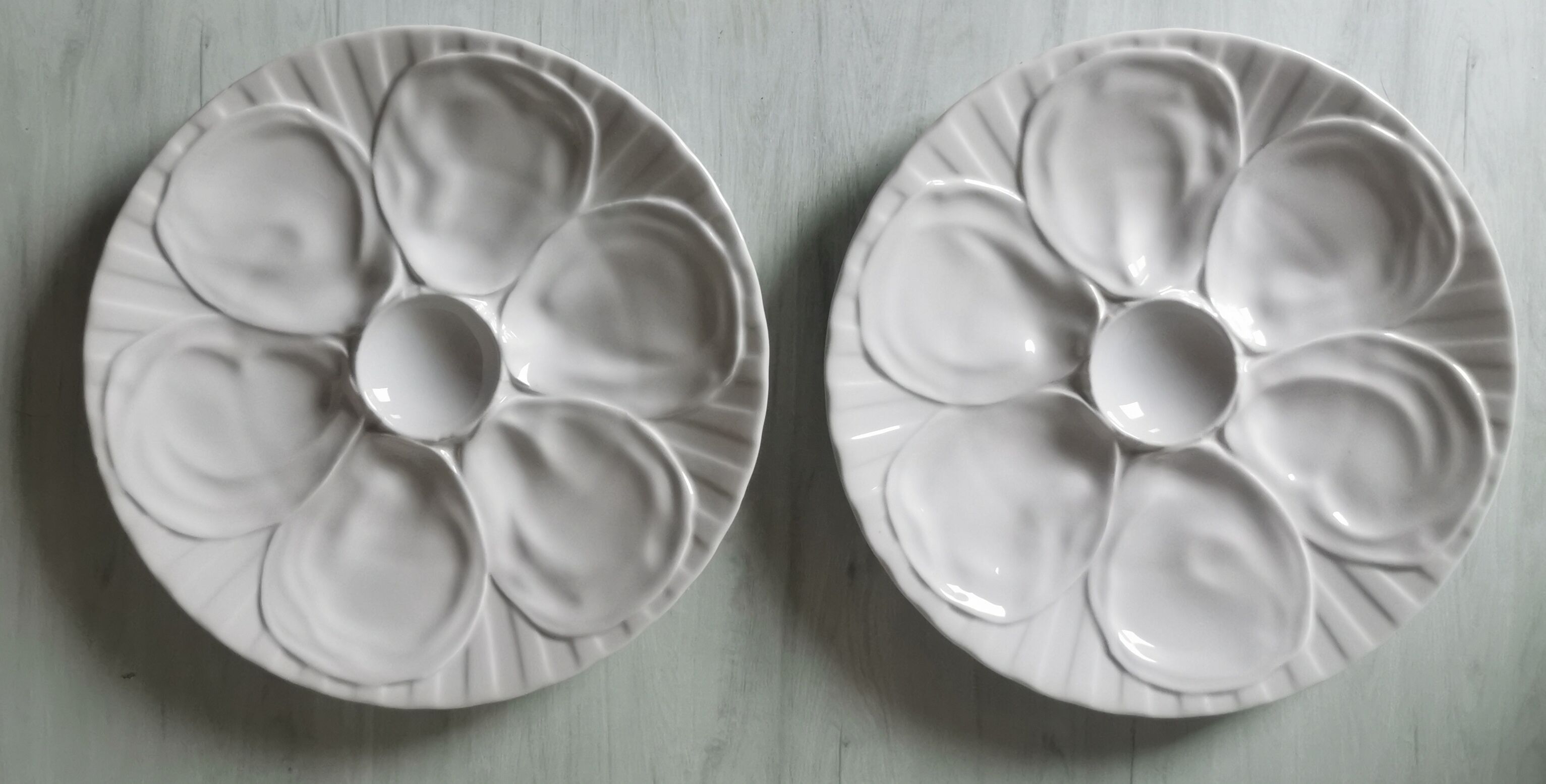 Ensemble de 6 assiettes Pillivuyt porcelaine blanche