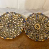Pair of Antique SAFI Moroccan Glazed Terracotta Dishes from the 50s