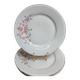 Set of 3 vintage flat plates in Jugoporcelan porcelain – Yugoslavia