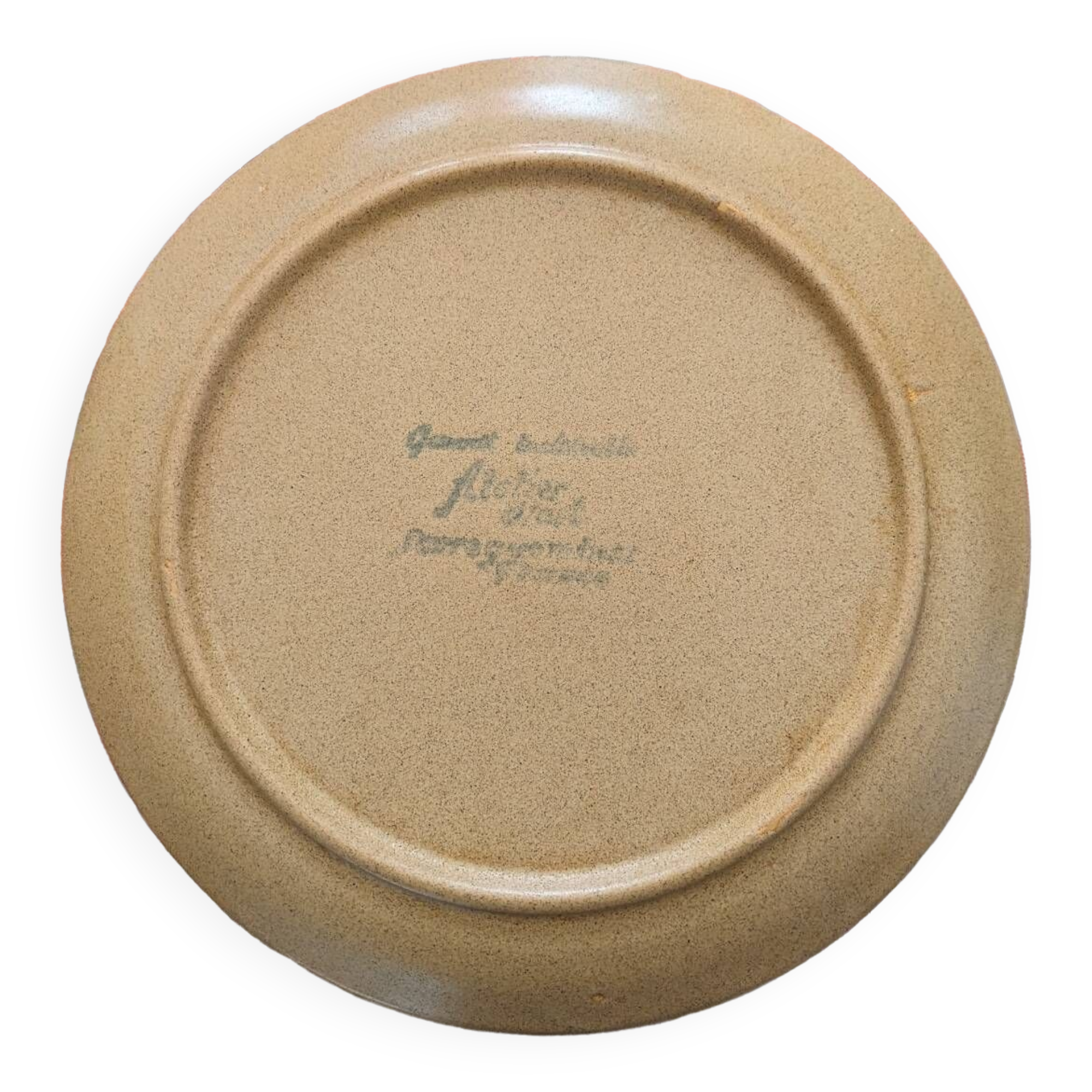 Sarguemines stoneware plate - Artisan d'art