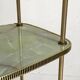 Vintage 50's brass and melamine marble imitation side table