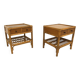 Set de 2 tables de chevet en rotin, Kenneth Bergenblad, Dux, Suède, 1960
