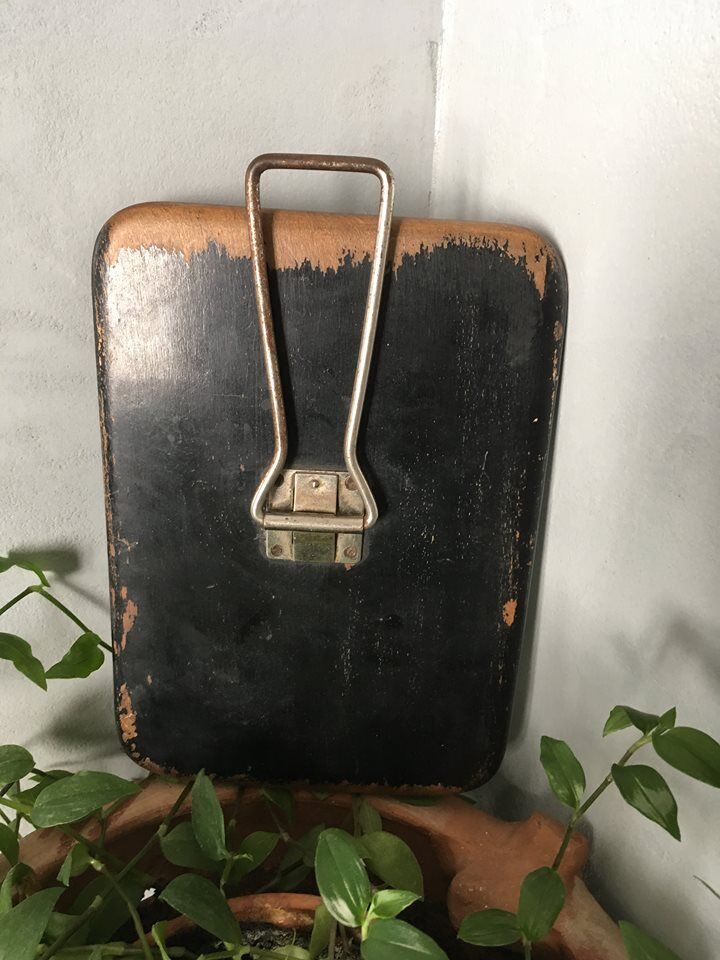 Former barber beveled mirror 23,5x16cm