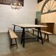 Large pine guinguette farm table