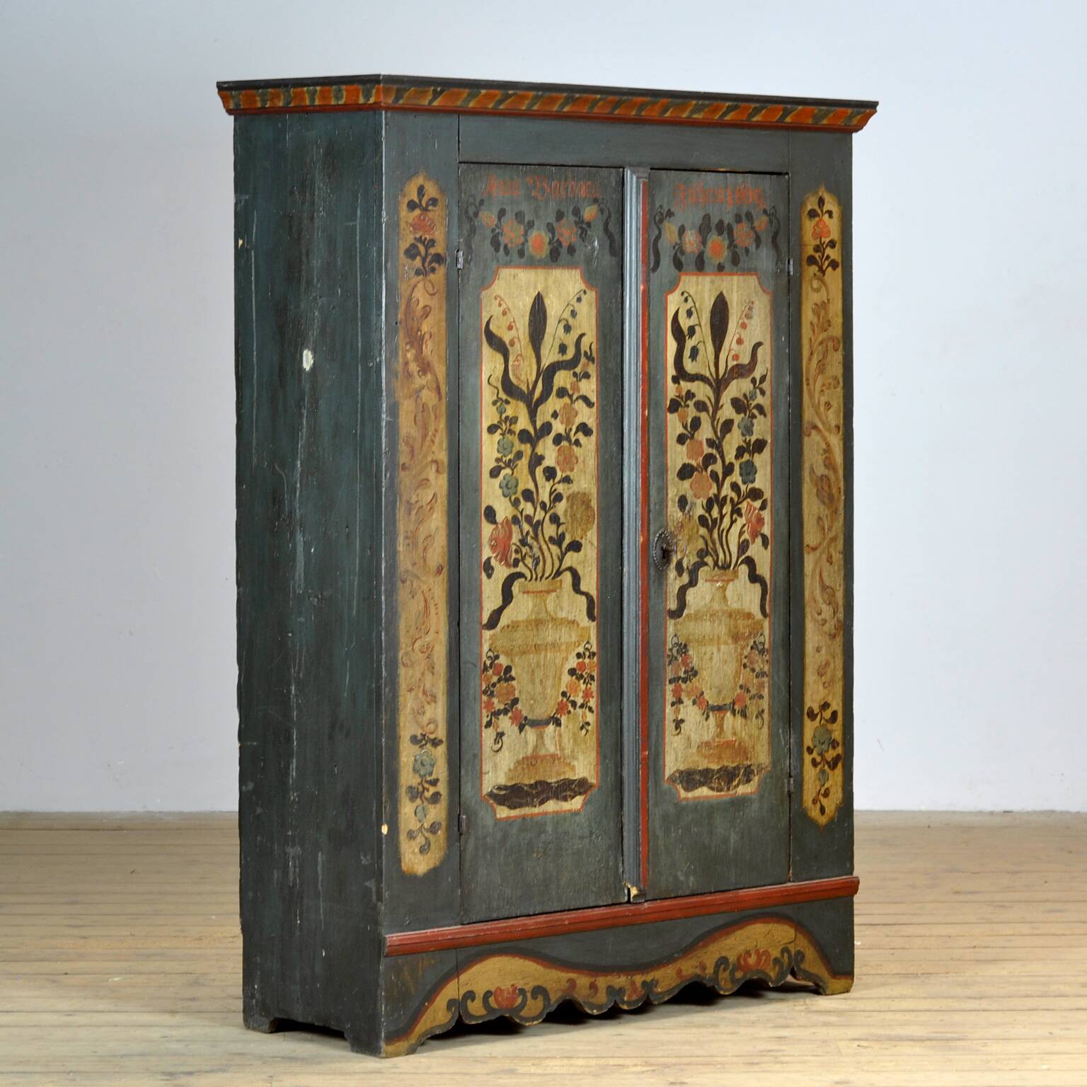 German folk art bridal armoire, 1809