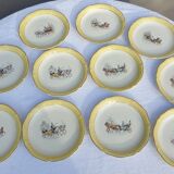 Series 11 plates stagecoach Céranord St Amand vintage 1960