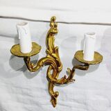 Bronze wall light triplet