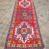 Tapis de couloir galerie fait main persan vintage hamadan 296 x 103