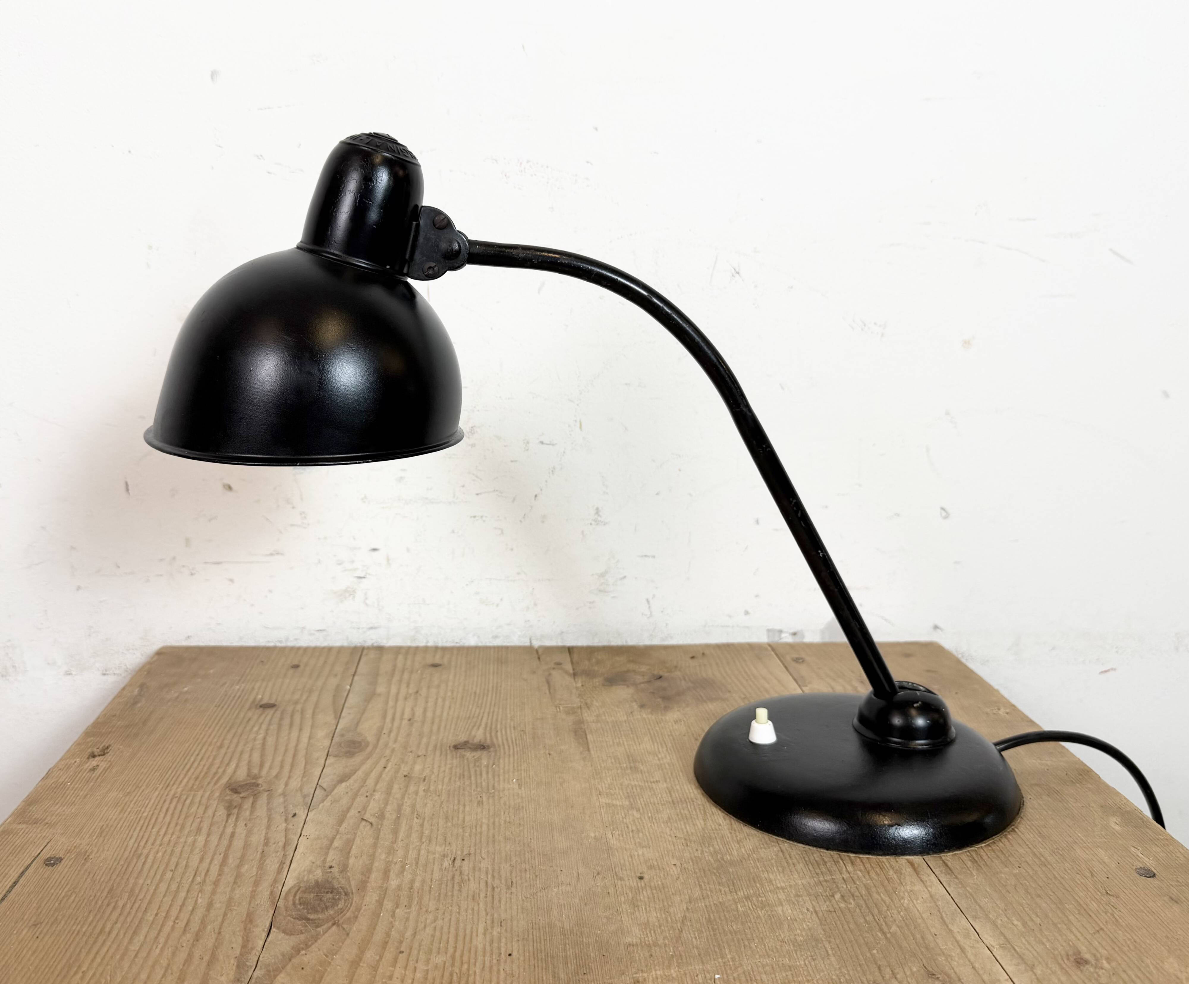 Vintage Black Table Lamp by Christian Dell for Kaiser Idell, 1930s
