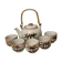 Asian set of a teapot and its cups